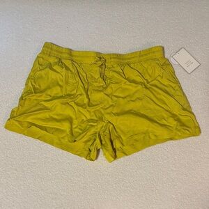 Vibrant Yellow Women's Athletic Shorts